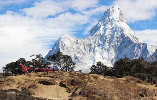 Helicopter Tour Landing at Everest Base Camp